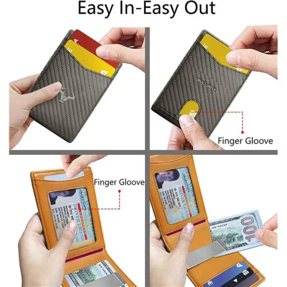 Slim Wallet Money Clip Front Pocket Wallet For Men 8 Cards